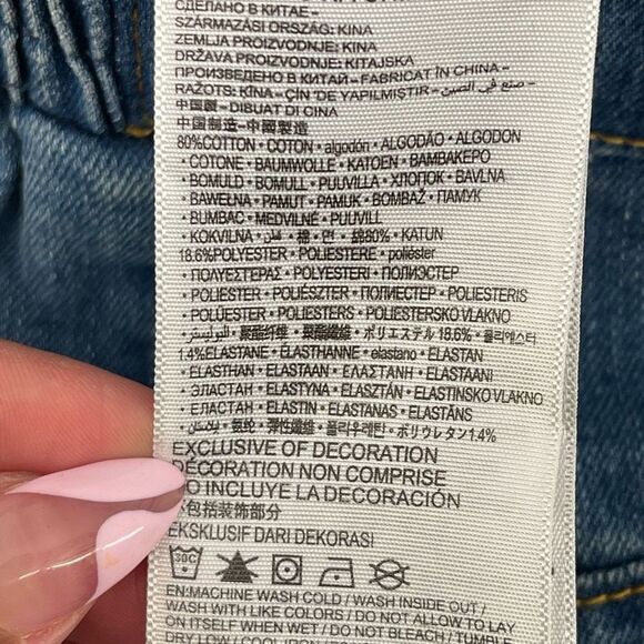 Levi’s Girl’s Medium Wash Pull-On Straight Leg Denim Jean Pants Size 7 - Picture 12 of 15